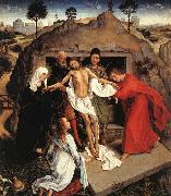 WEYDEN, Rogier van der Entombment of Christ oil